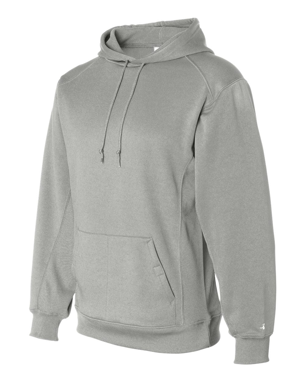 Men's Performance Fleece Hooded Sweatshirt - Side - B84985352 - Silver