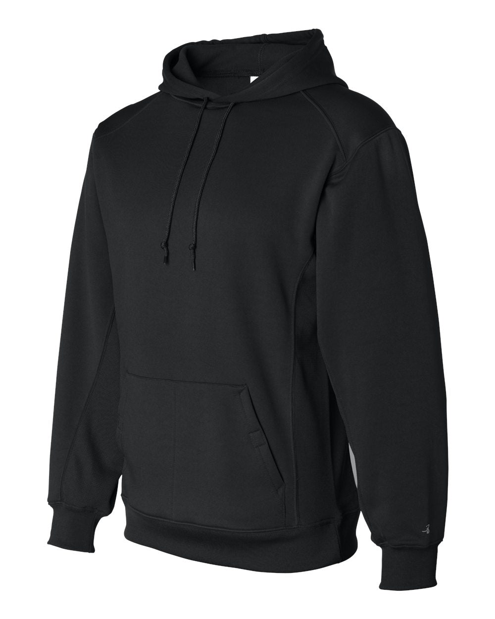 Men's Performance Fleece Hooded Sweatshirt - Side - B84985502 - Black
