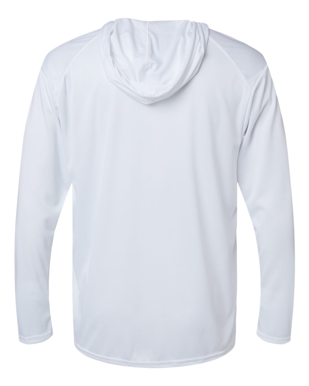 Unisex B-Core Hooded Long Sleeve T-Shirt - Back - B27885002 - White