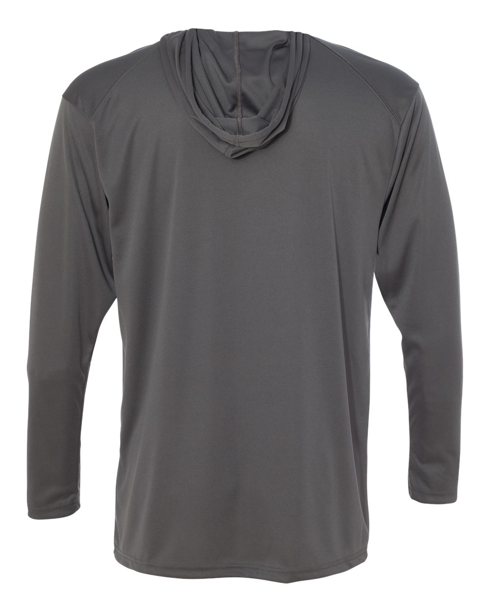 Unisex B-Core Hooded Long Sleeve T-Shirt - Back - B27885092 - Graphite