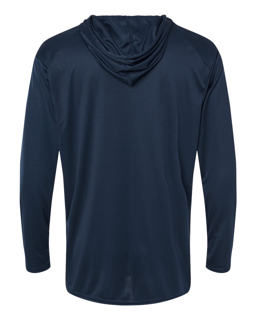 Unisex B-Core Hooded Long Sleeve T-Shirt - Back - B27885652 - Navy