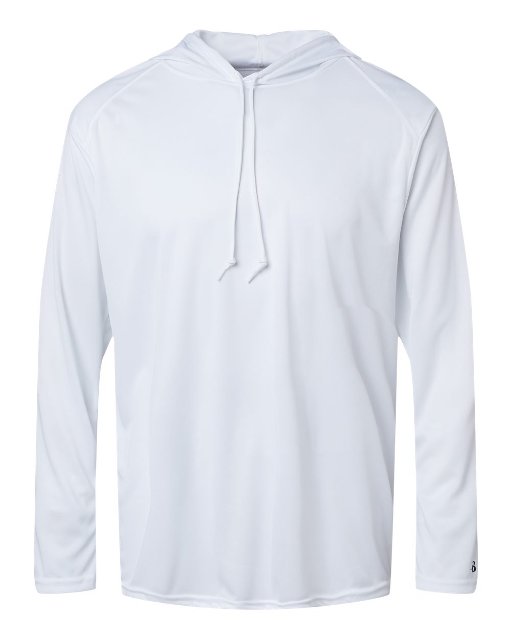 Unisex B-Core Hooded Long Sleeve T-Shirt - Front - B27885002 - White