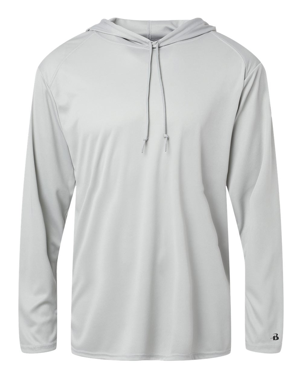 Unisex B-Core Hooded Long Sleeve T-Shirt - Front - B27885352 - Silver
