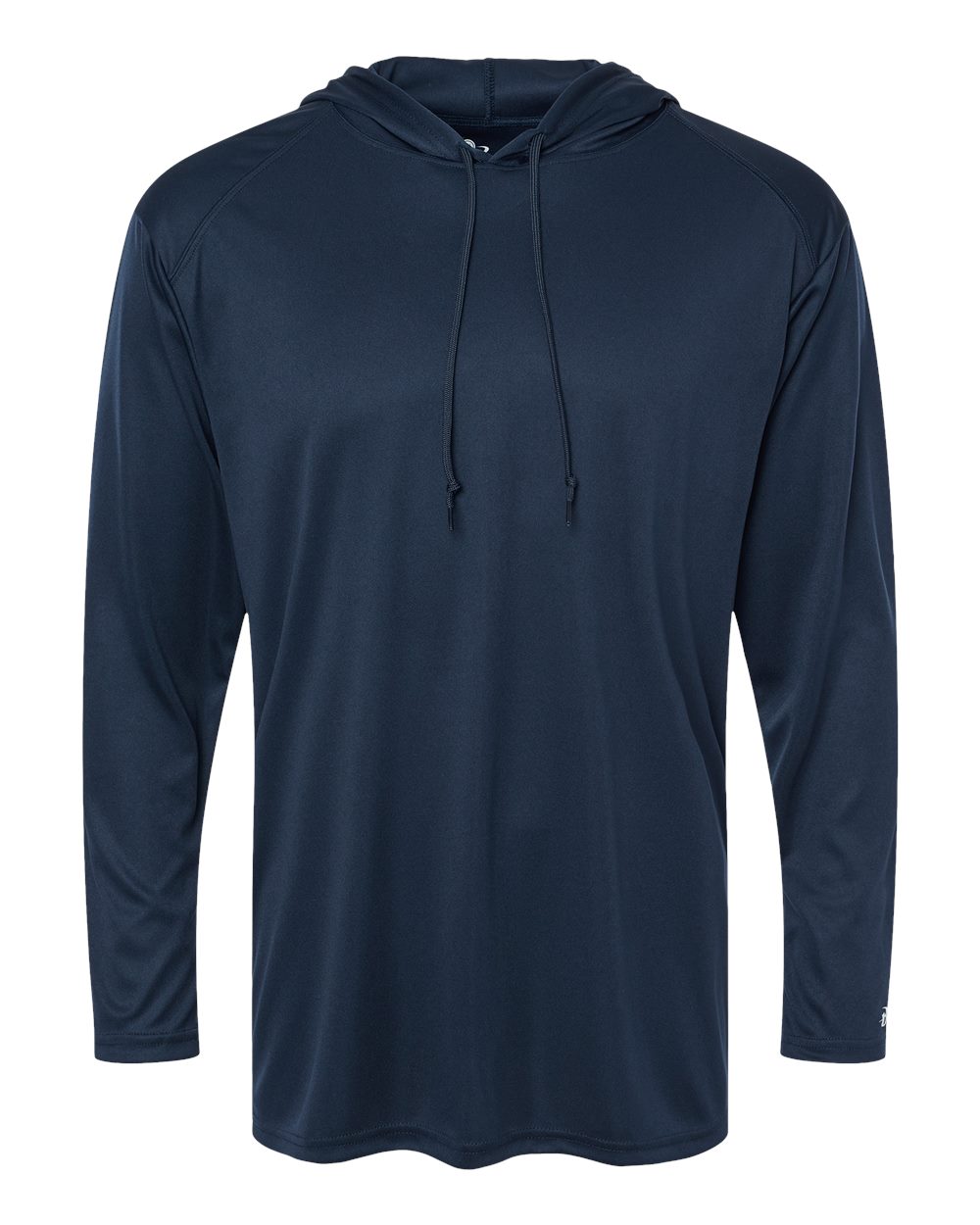 Unisex B-Core Hooded Long Sleeve T-Shirt - Front - B27885652 - Navy