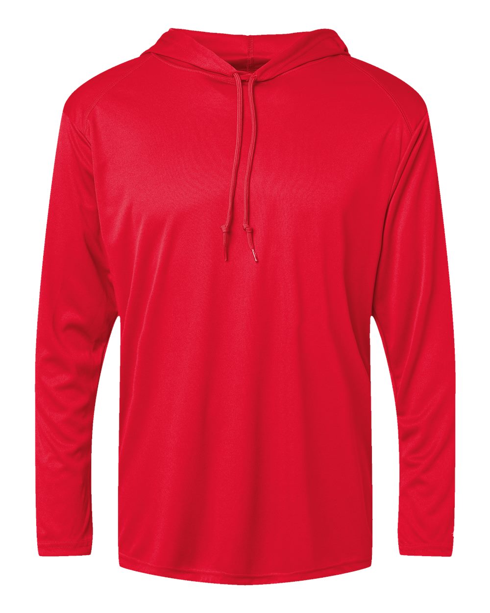 Unisex B-Core Hooded Long Sleeve T-Shirt - Front - B27885702 - Red