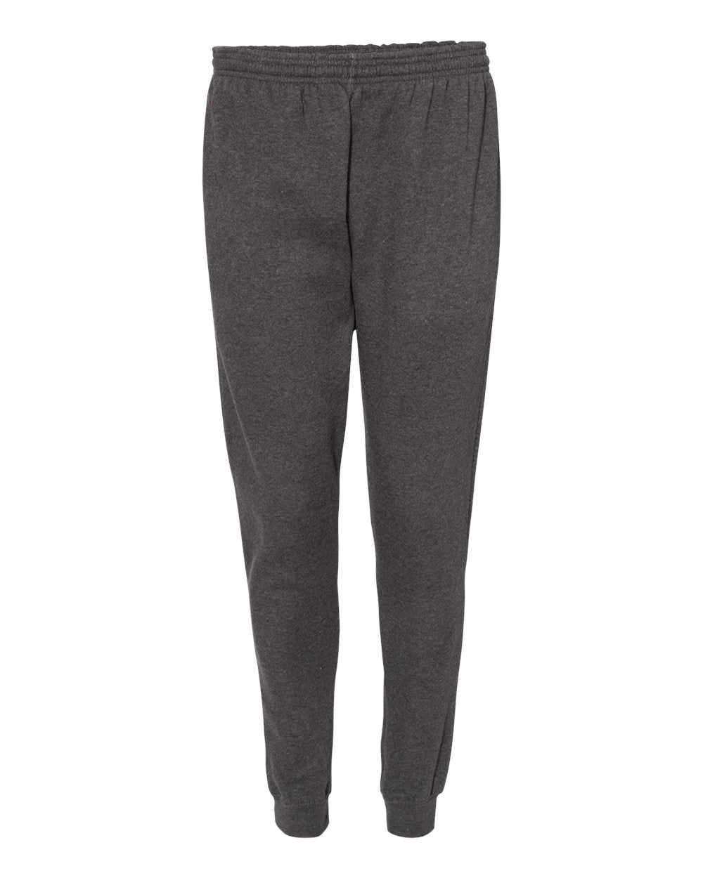 Men's Sport Athletic Fleece Joggers - Front - B86385092 - Charcoal
