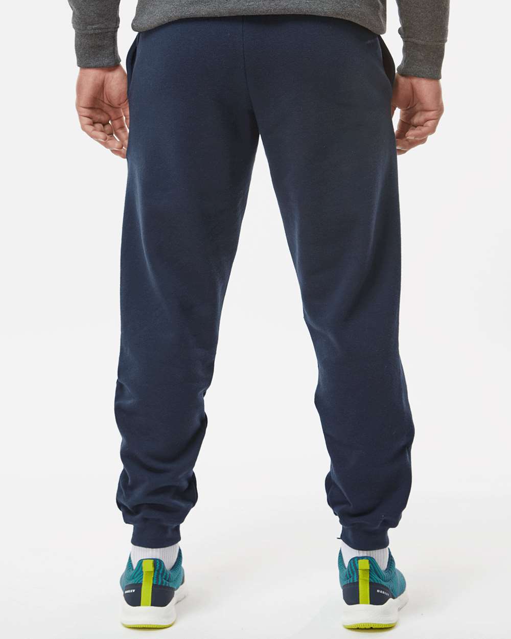 Men's Sport Athletic Fleece Joggers - OnModelBack - B86385652 - Navy