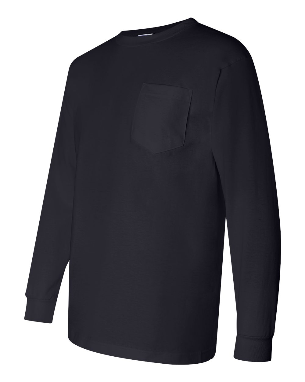 Unisex Union-Made Long Sleeve Pocket T-Shirt - Side - B04979653 - Navy