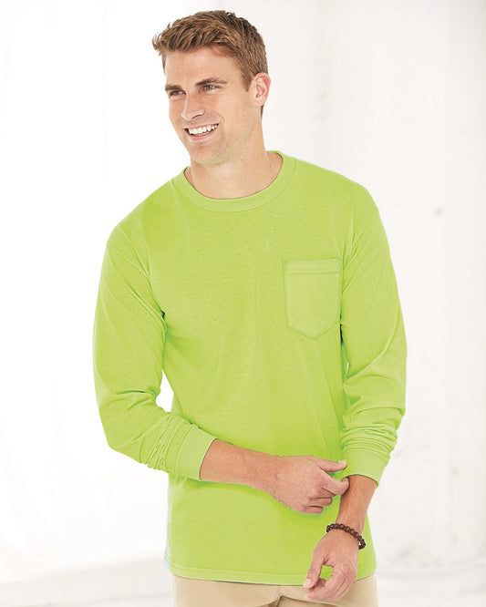 Unisex Union-Made Long Sleeve Pocket T-Shirt - styleImage