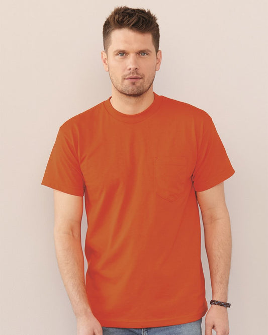 Unisex USA-Made 50/50 Pocket T-Shirt - styleImage