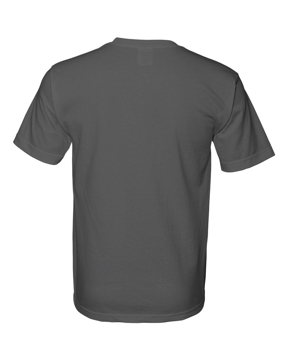 Unisex USA-Made Midweight T-Shirt - Back - B00079093 - Charcoal