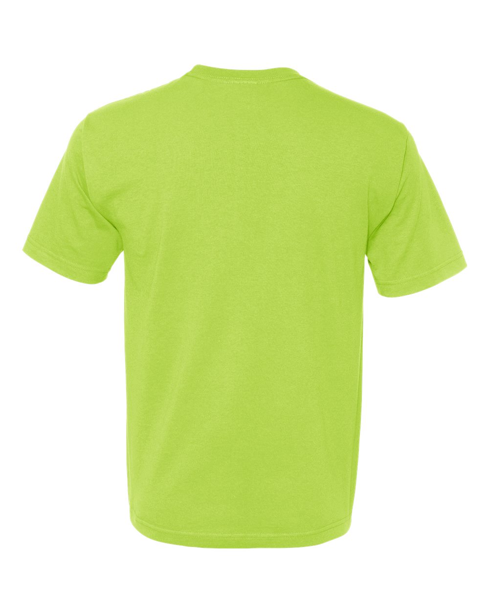 Unisex USA-Made Midweight T-Shirt - Back - B00079173 - Lime Green