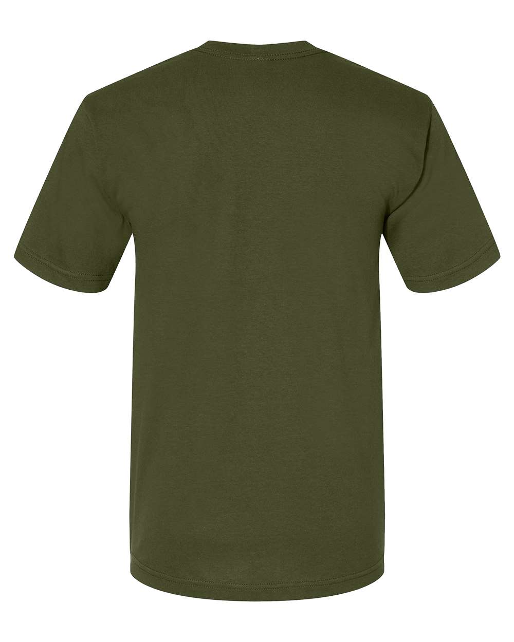 Unisex USA-Made Midweight T-Shirt - Back - B00079643 - Olive