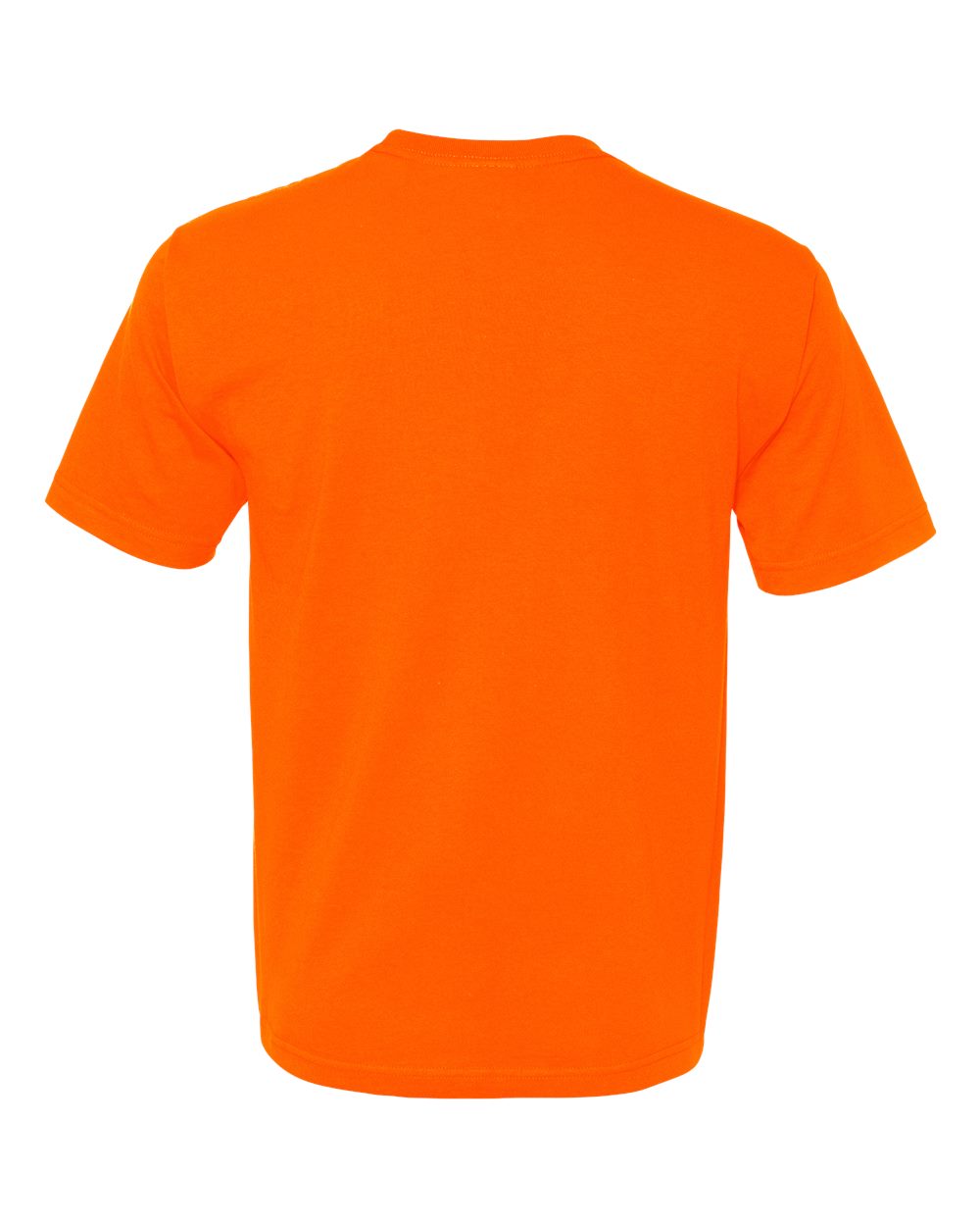 Unisex USA-Made Midweight T-Shirt - Back - B00079663 - Bright Orange