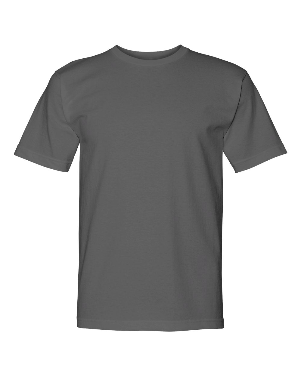 Unisex USA-Made Midweight T-Shirt - Front - B00079093 - Charcoal