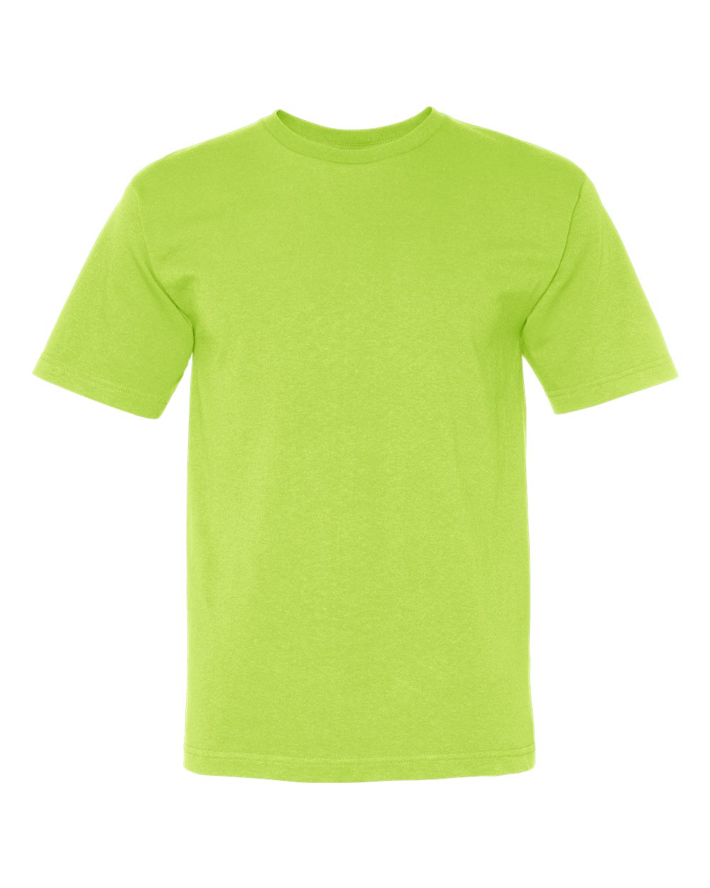 Unisex USA-Made Midweight T-Shirt - Front - B00079173 - Lime Green