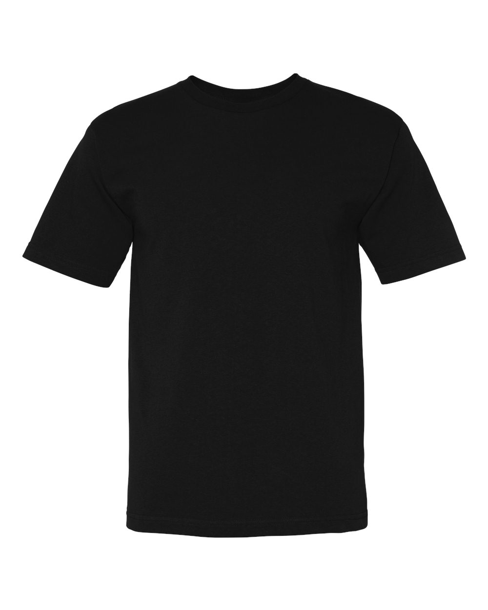 Unisex USA-Made Midweight T-Shirt - Front - B00079503 - Black