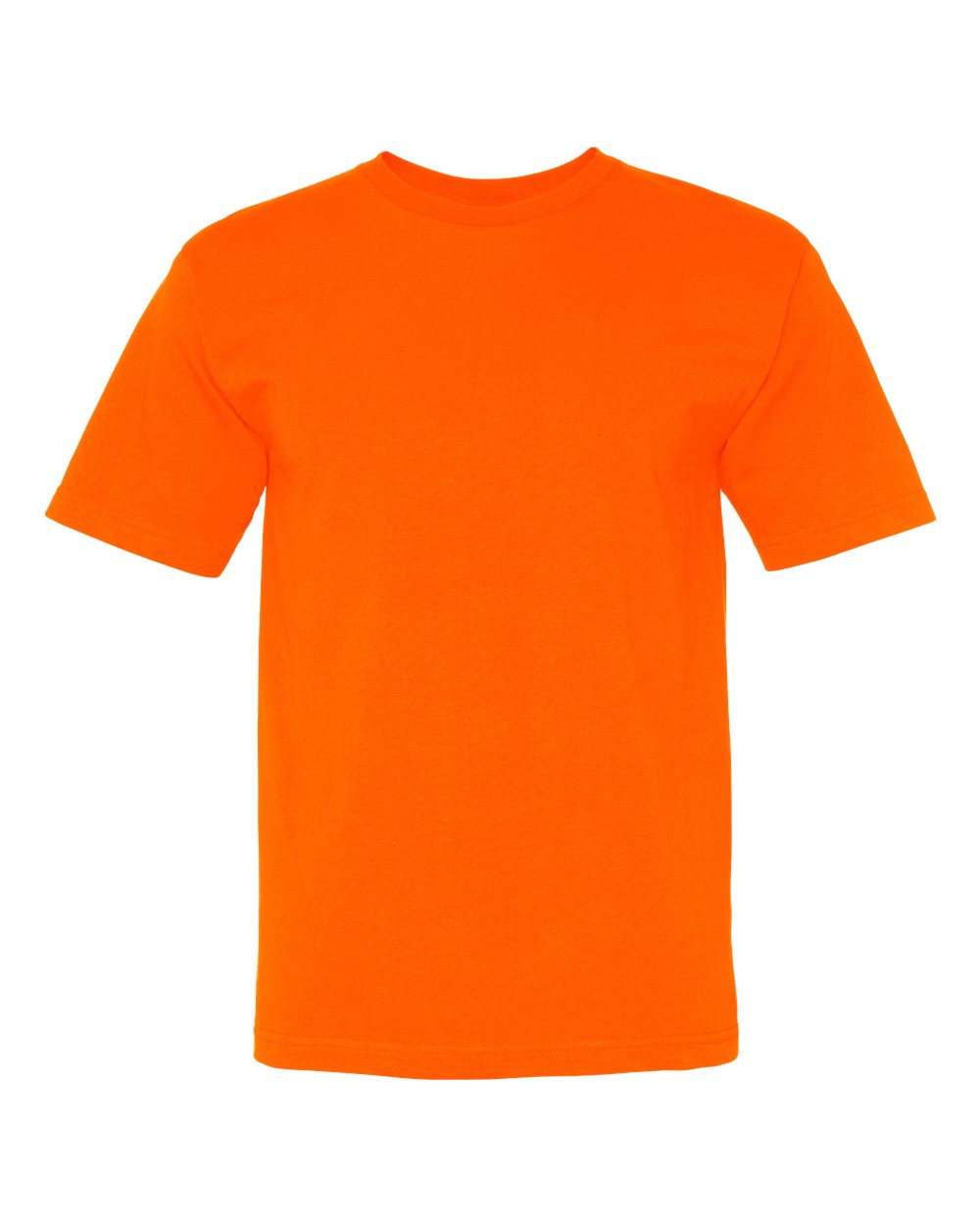 Unisex USA-Made Midweight T-Shirt - Front - B00079663 - Bright Orange