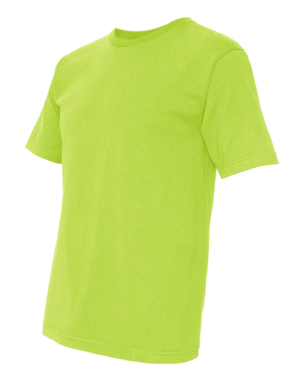 Unisex USA-Made Midweight T-Shirt - Side - B00079173 - Lime Green