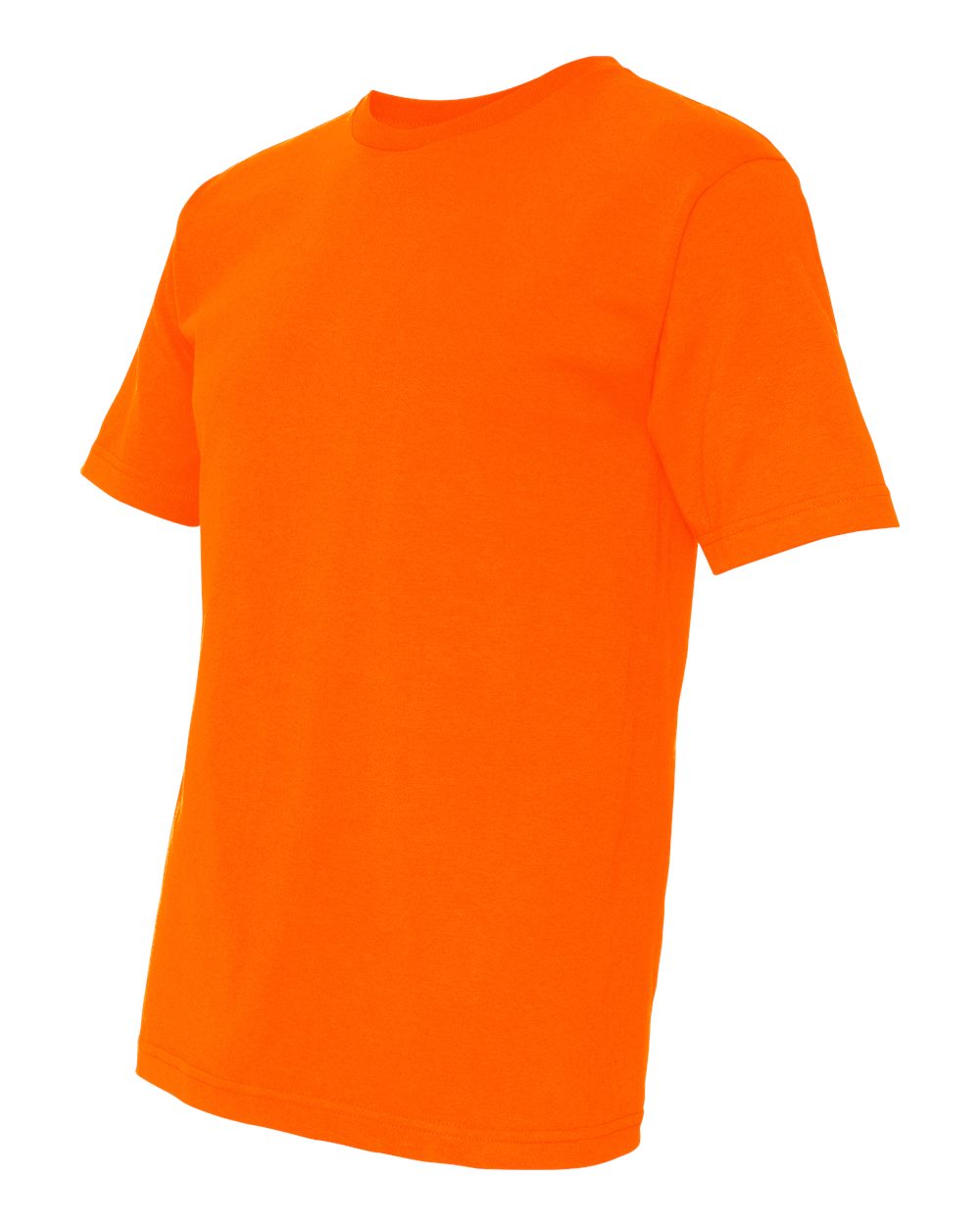 Unisex USA-Made Midweight T-Shirt - Side - B00079663 - Bright Orange