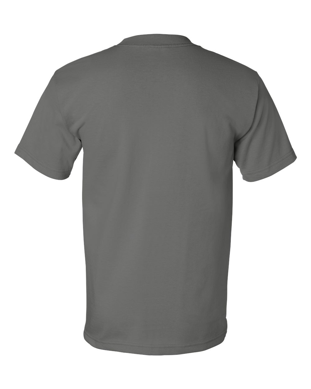 Unisex USA-Made Heavyweight T-Shirt - Back - B00979093 - Charcoal