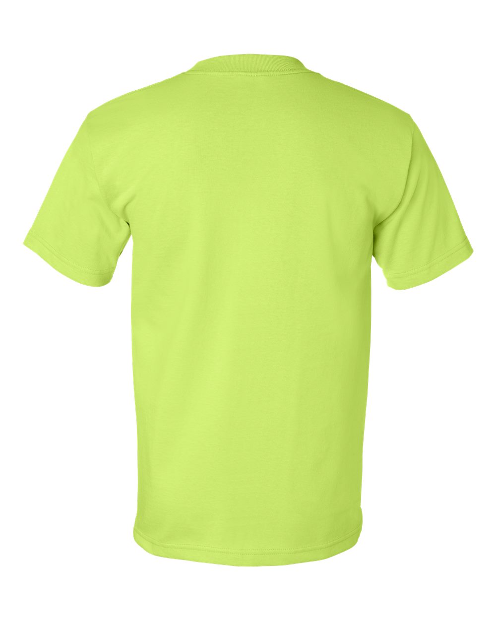 Unisex USA-Made Heavyweight T-Shirt - Back - B00979173 - Lime Green