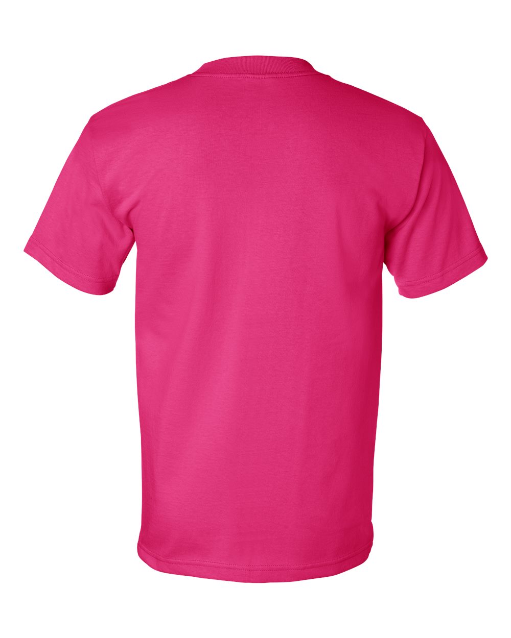 Unisex USA-Made Heavyweight T-Shirt - Back - B00979303 - Bright Pink