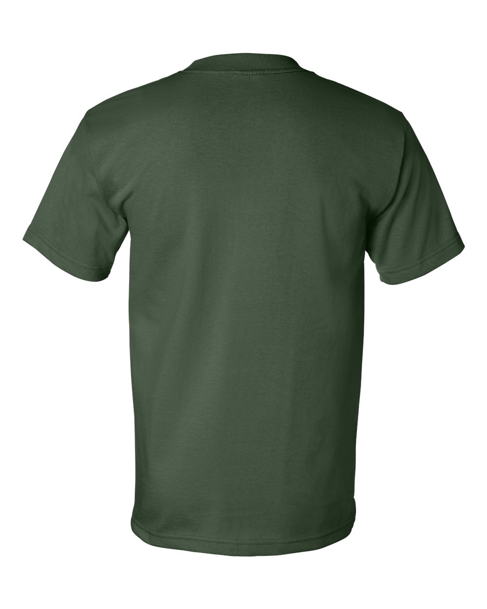 Unisex USA-Made Heavyweight T-Shirt - Back - B00979543 - Forest Green
