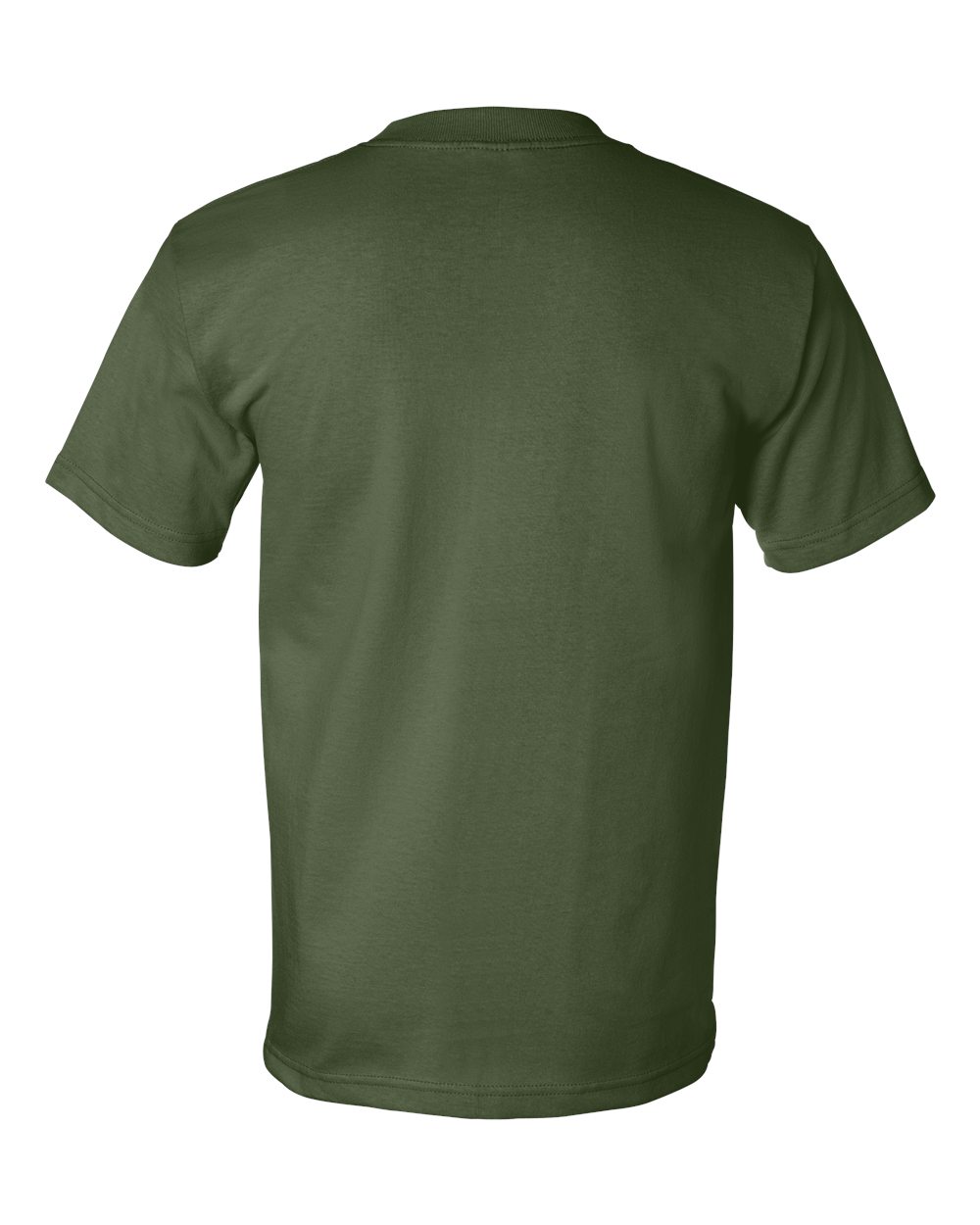 Unisex USA-Made Heavyweight T-Shirt - Back - B00979643 - Army