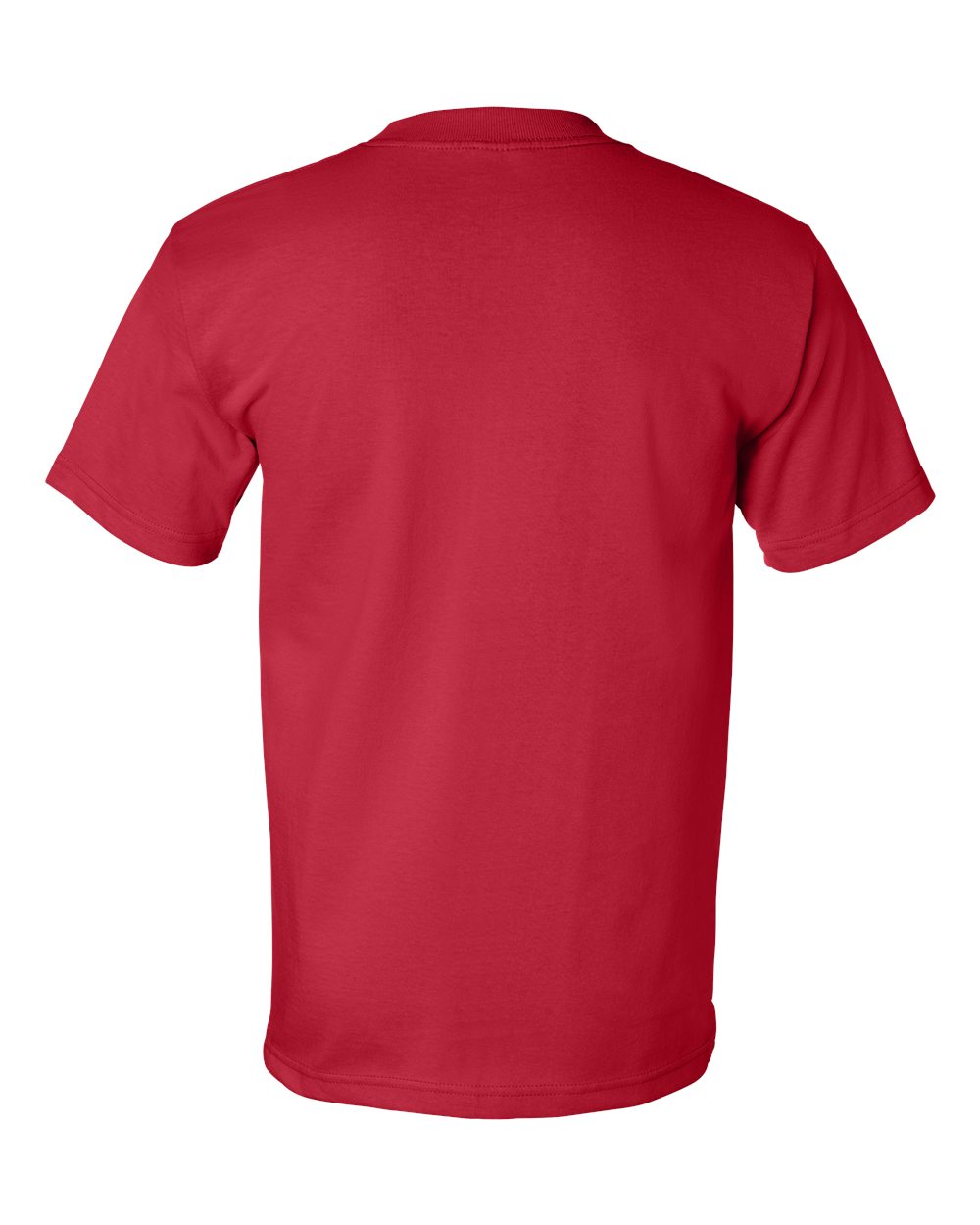 Unisex USA-Made Heavyweight T-Shirt - Back - B00979703 - Red