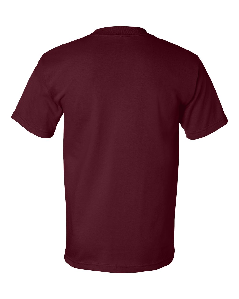 Unisex USA-Made Heavyweight T-Shirt - Back - B00979773 - Burgundy