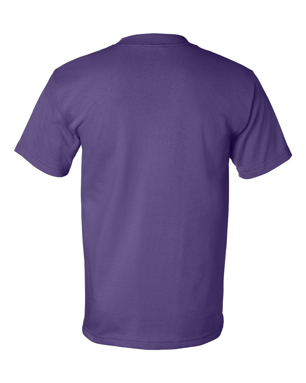 Unisex USA-Made Heavyweight T-Shirt - Back - B00979963 - Purple