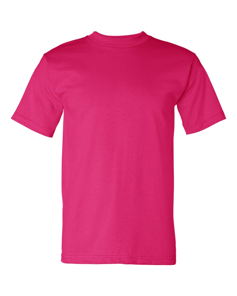 Unisex USA-Made Heavyweight T-Shirt - Front - B00979303 - Bright Pink