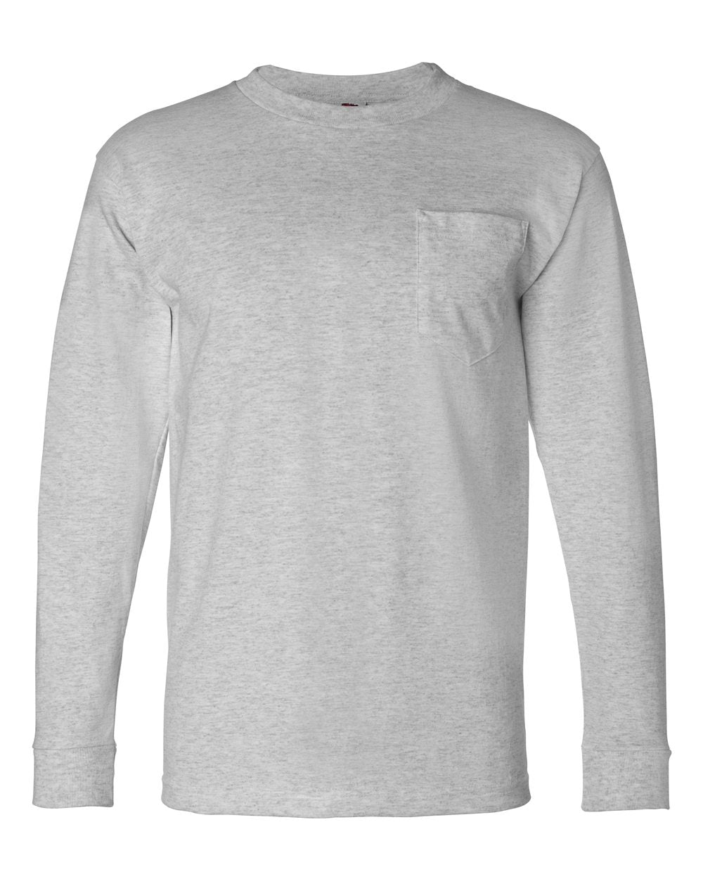 Unisex USA-Made Long Sleeve Pocket T-Shirt - Front - B02179583 - Dark Ash