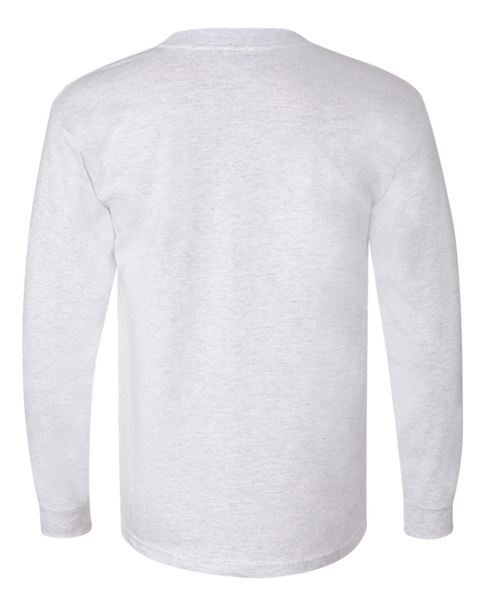 Unisex USA-Made Long Sleeve T-Shirt - Back - B02379023 - Ash