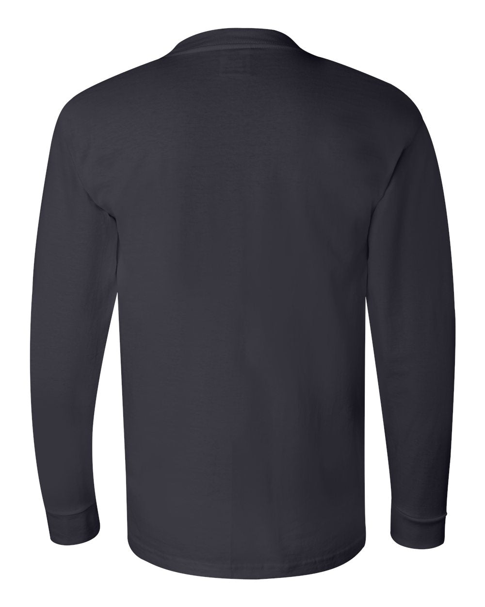 Unisex USA-Made Long Sleeve T-Shirt - Back - B02379653 - Navy