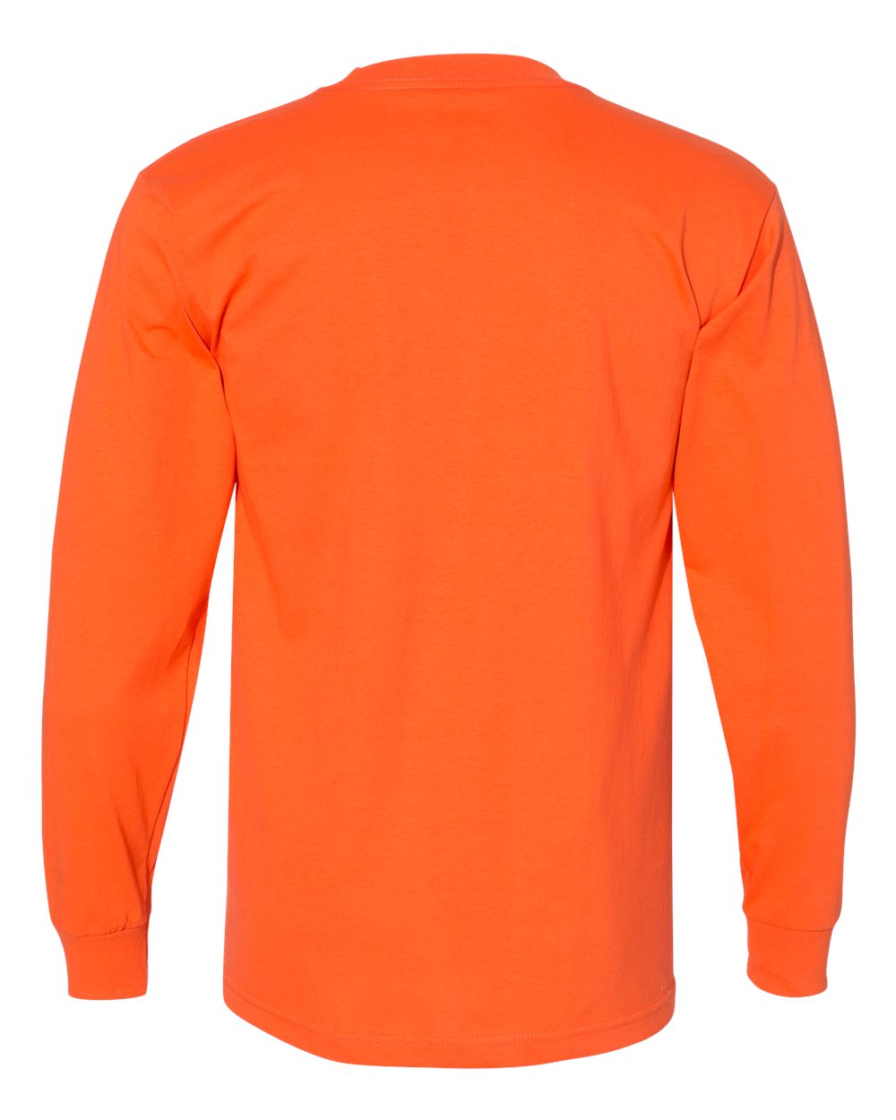 Unisex USA-Made Long Sleeve T-Shirt - Back - B02379663 - Orange