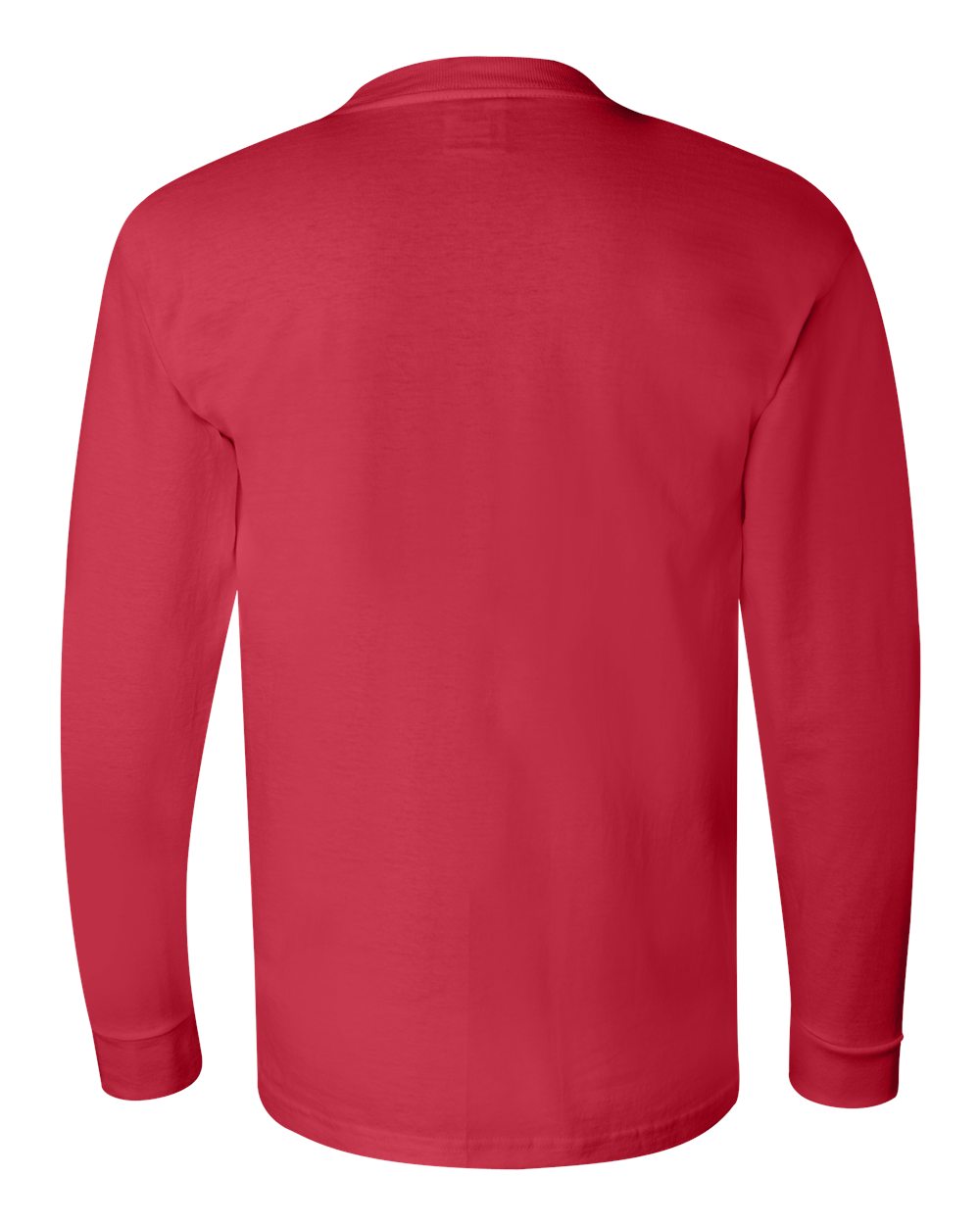 Unisex USA-Made Long Sleeve T-Shirt - Back - B02379703 - Red