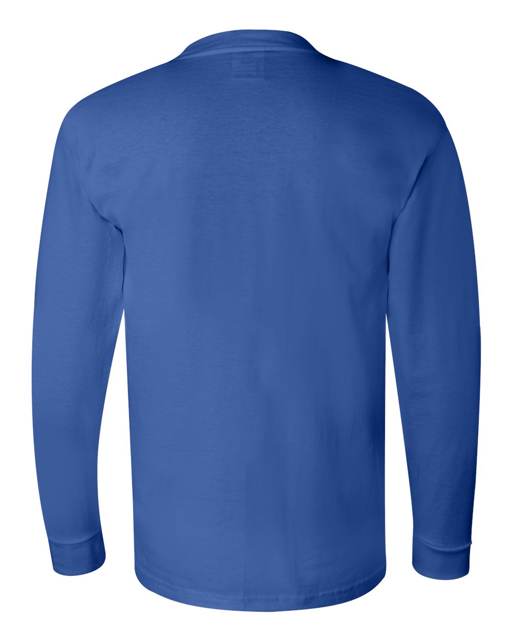 Unisex USA-Made Long Sleeve T-Shirt - Back - B02379753 - Royal Blue
