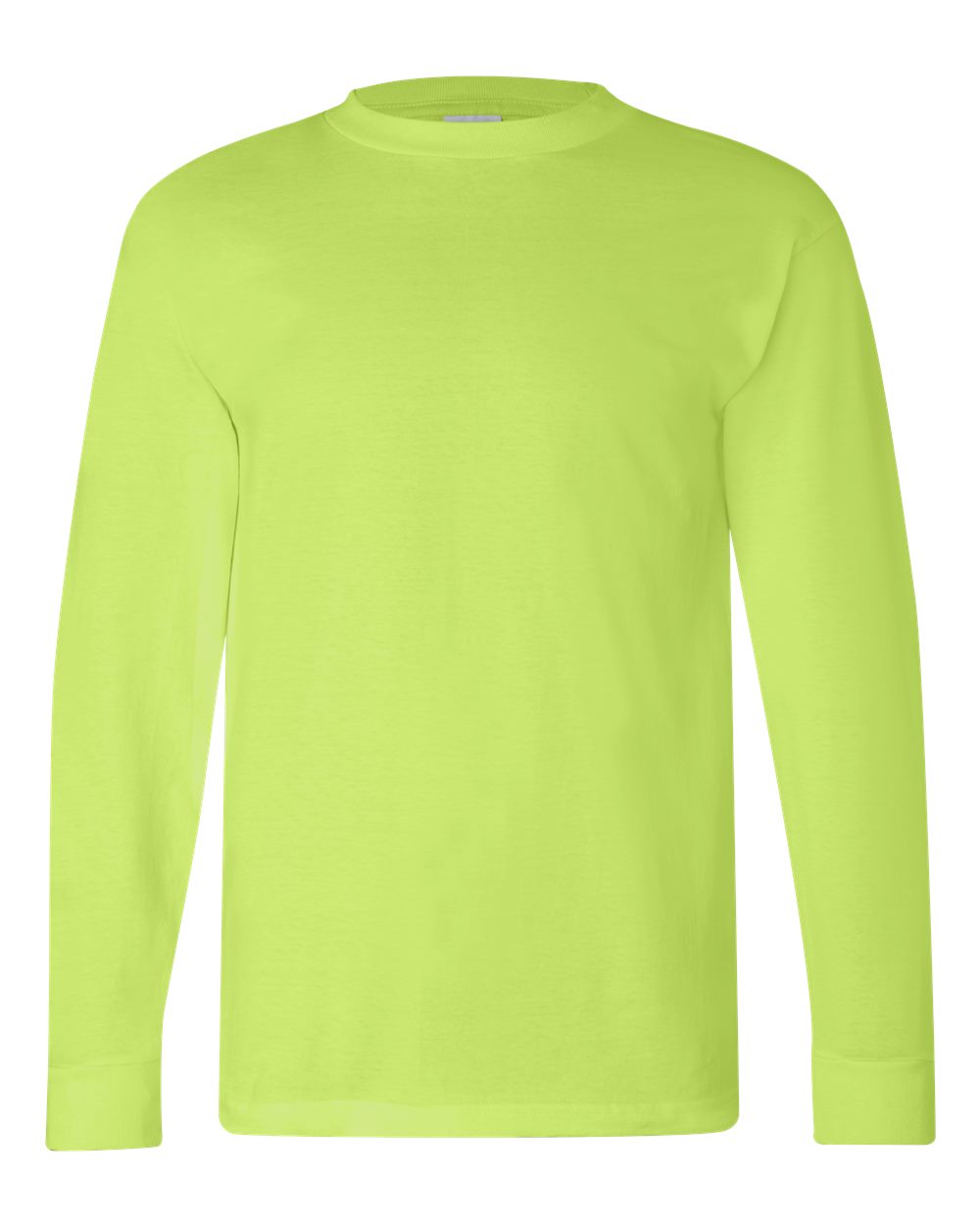 Unisex USA-Made Long Sleeve T-Shirt - Front - B02379173 - Lime Green