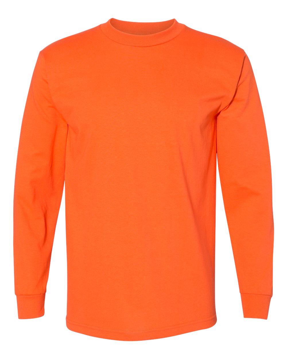 Unisex USA-Made Long Sleeve T-Shirt - Front - B02379663 - Orange