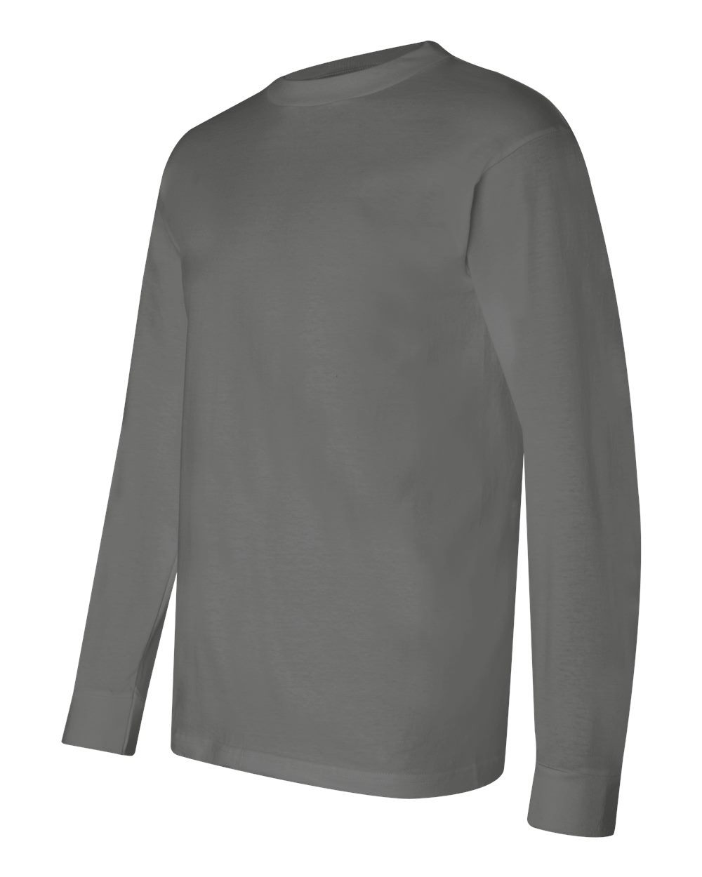 Unisex USA-Made Long Sleeve T-Shirt - Side - B02379093 - Charcoal
