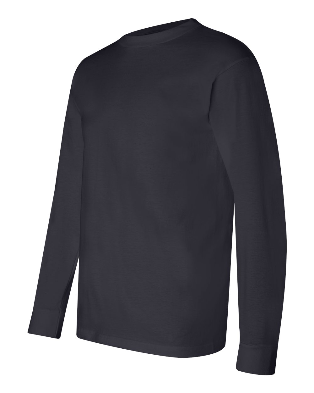 Unisex USA-Made Long Sleeve T-Shirt - Side - B02379653 - Navy