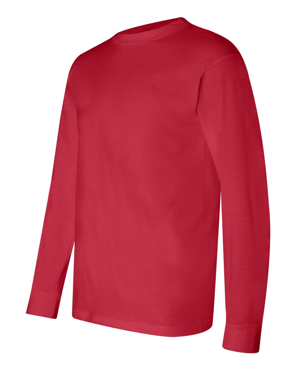 Unisex USA-Made Long Sleeve T-Shirt - Side - B02379703 - Red