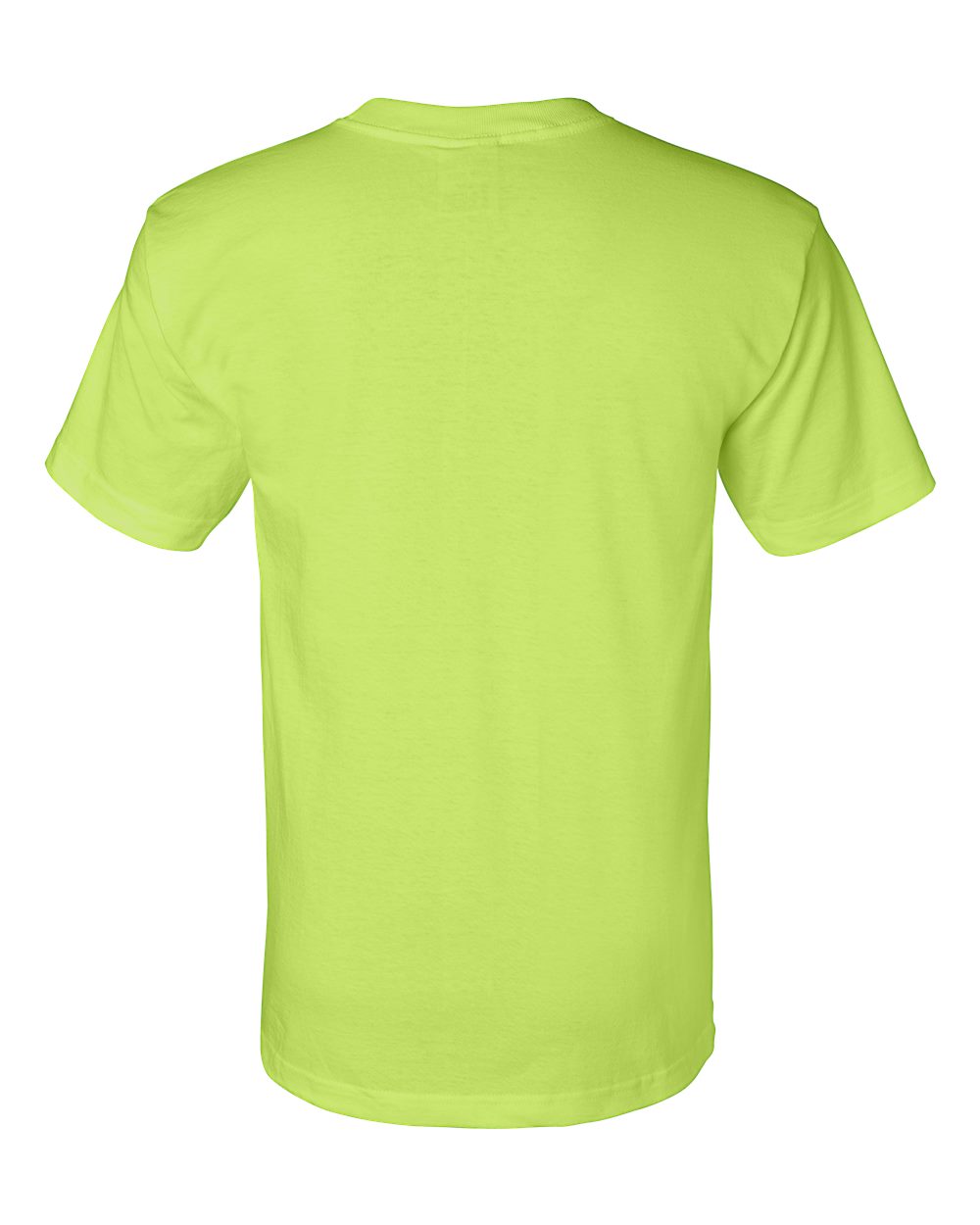 Unisex Union-Made T-Shirt - Back - B03479173 - Lime Green