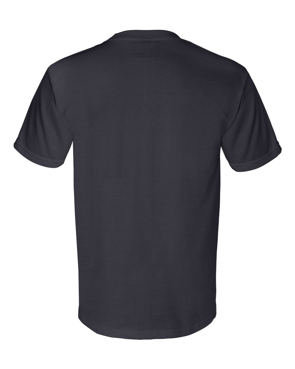 Unisex Union-Made Pocket T-Shirt - Back - B03879653 - Navy