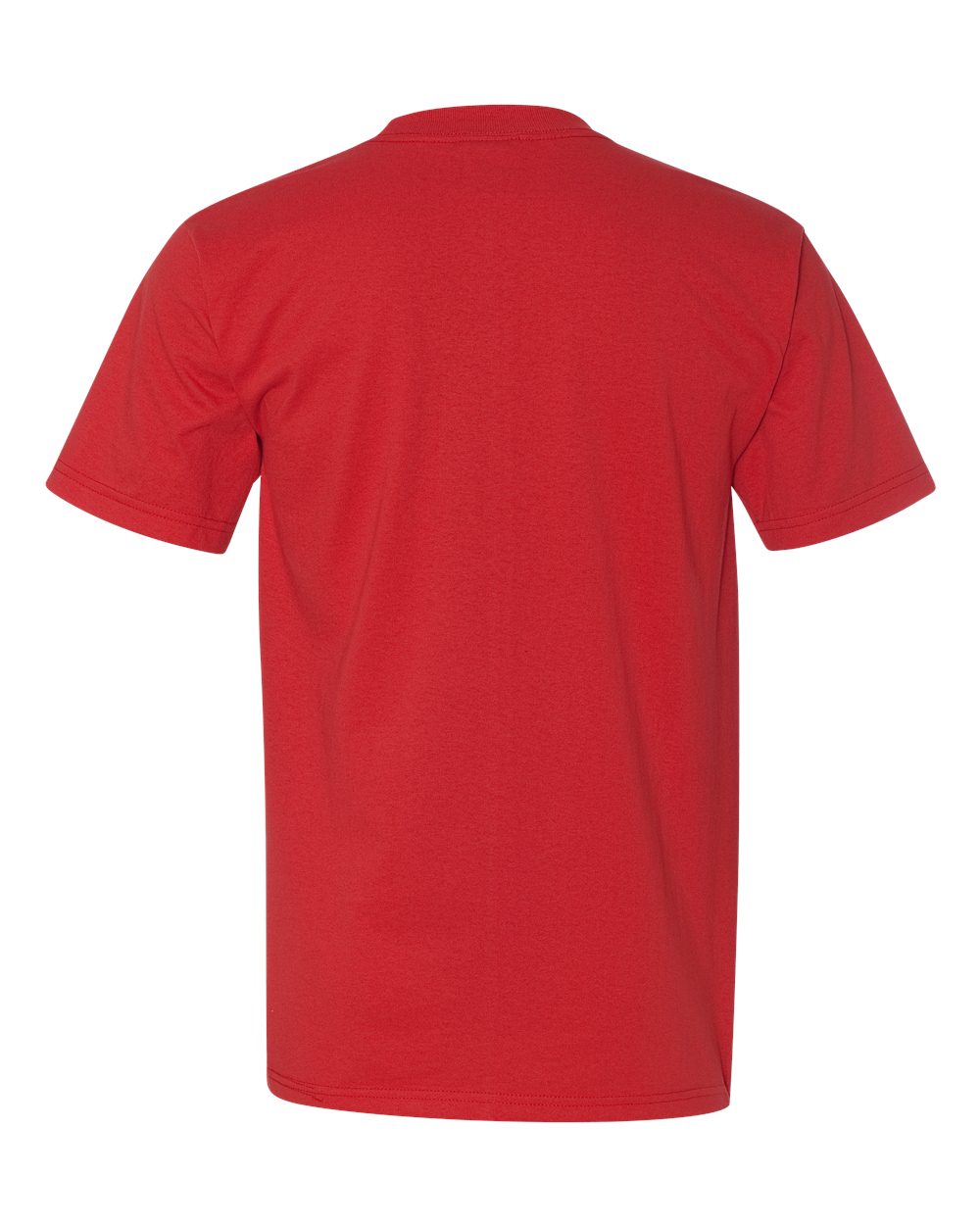 Unisex Union-Made Pocket T-Shirt - Back - B03879703 - Red