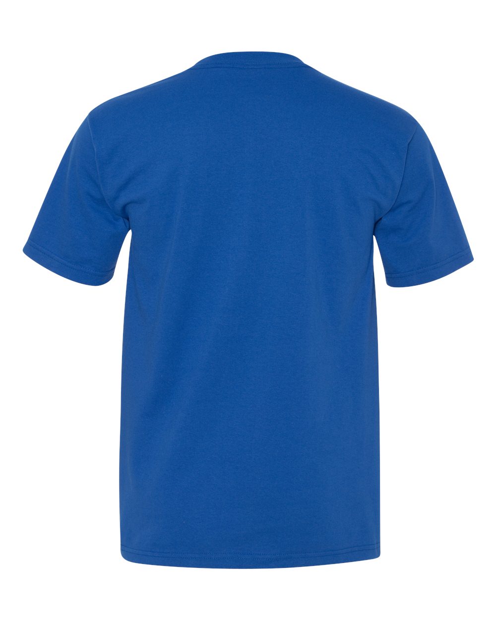 Unisex Union-Made Pocket T-Shirt - Back - B03879753 - Royal Blue