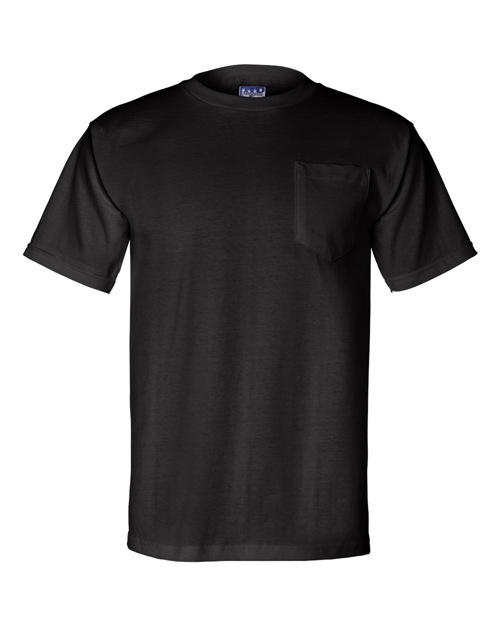 Unisex Union-Made Pocket T-Shirt - Front - B03879503 - Black