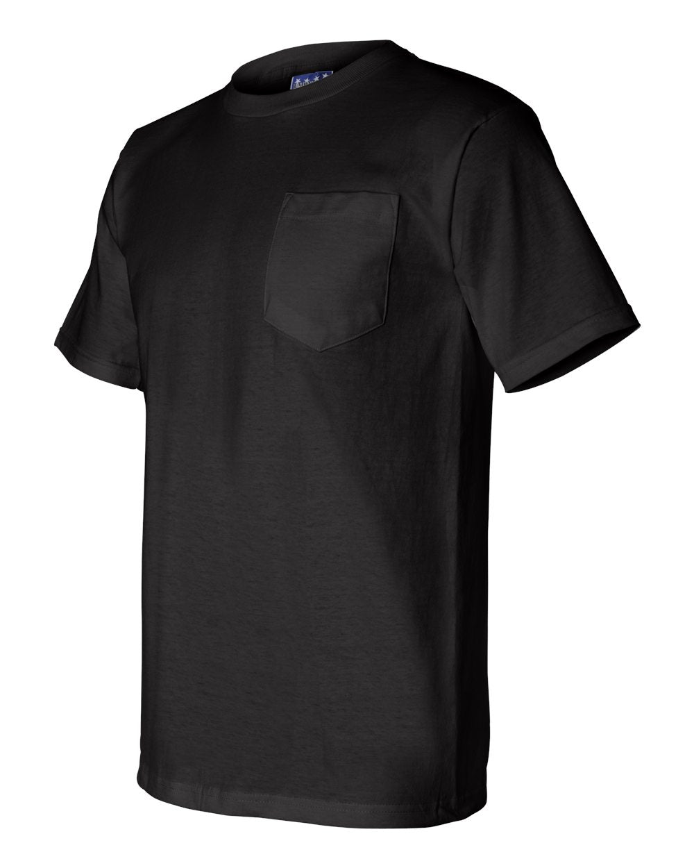 Unisex Union-Made Pocket T-Shirt - Side - B03879503 - Black